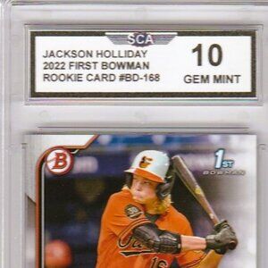 2022 FIRST BOWMAN JACKSON HOLLIDAY ROOKIE CARD BALTIMORE ORIOLES